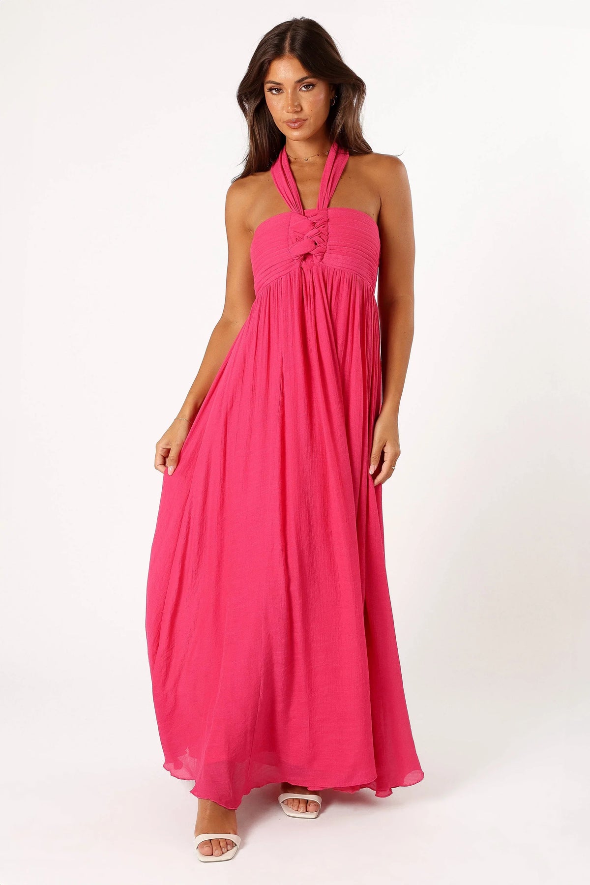 Everdeen Halterneck Maxi Dress Fuchsia