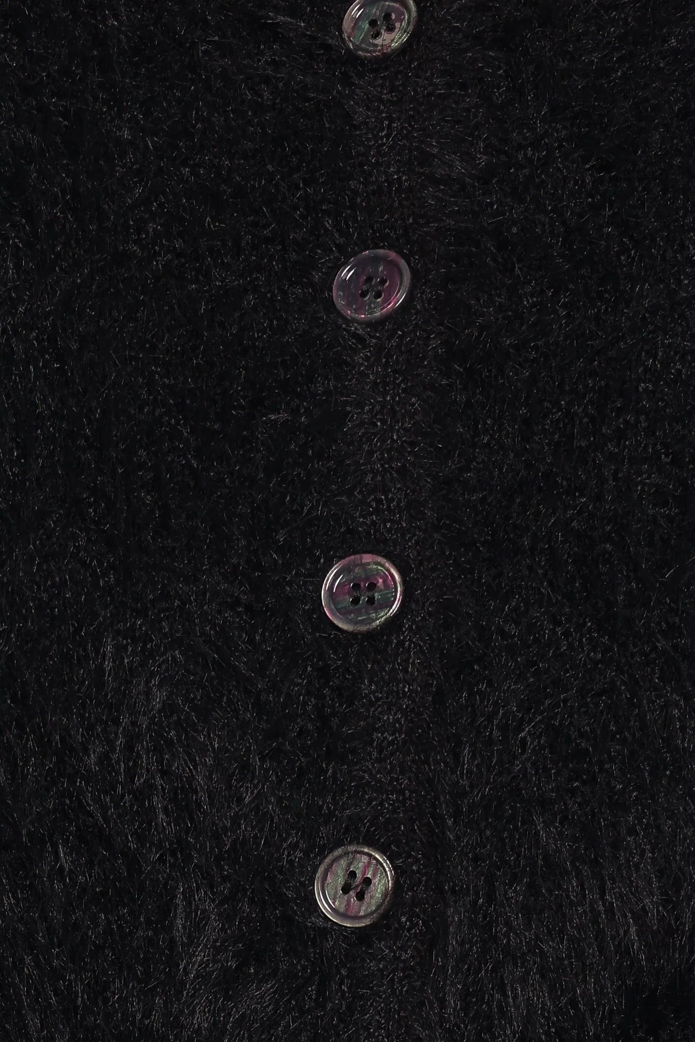 Tavan Crop Button Front Cardigan Black
