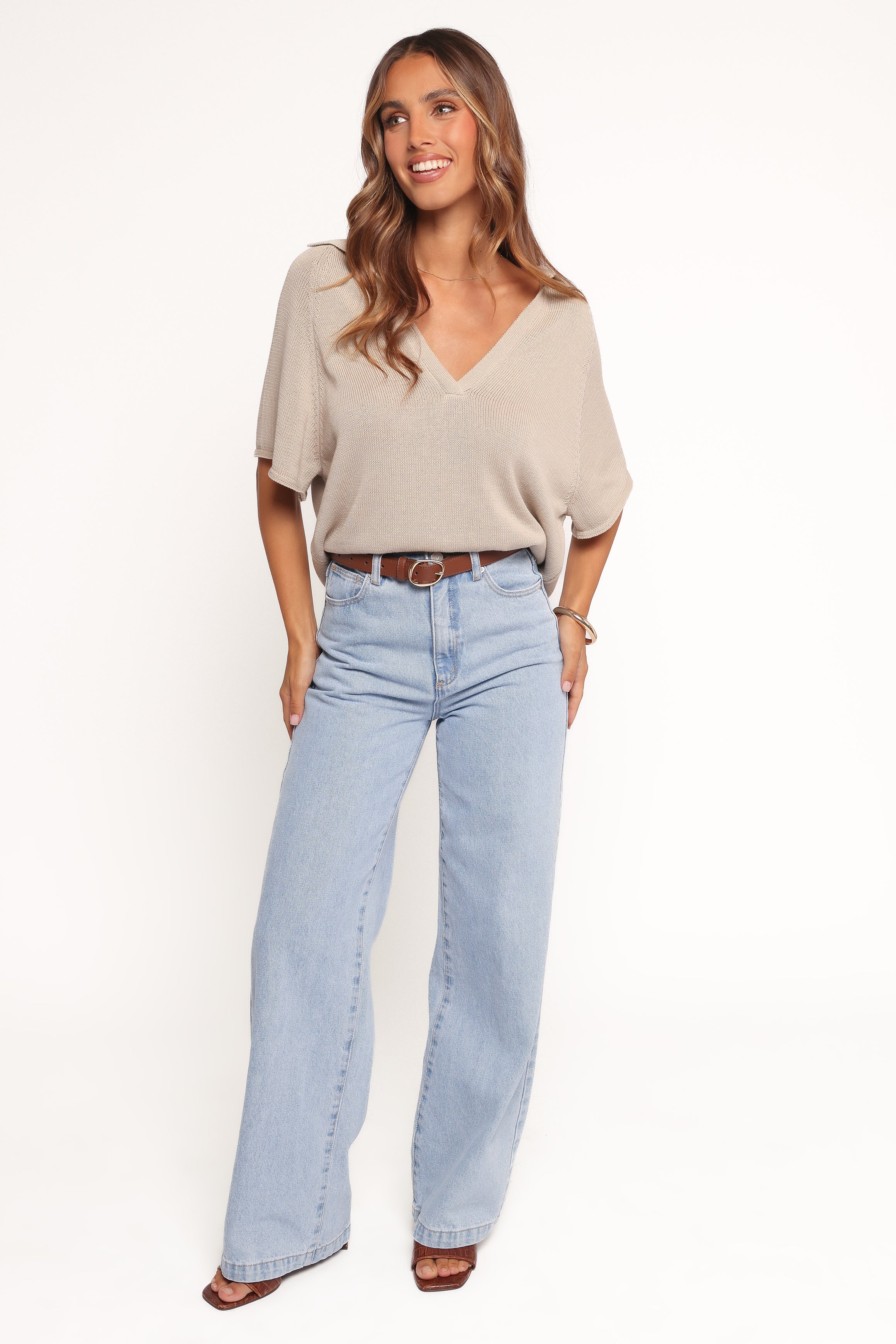 Eldora Knitted Top Oatmeal
