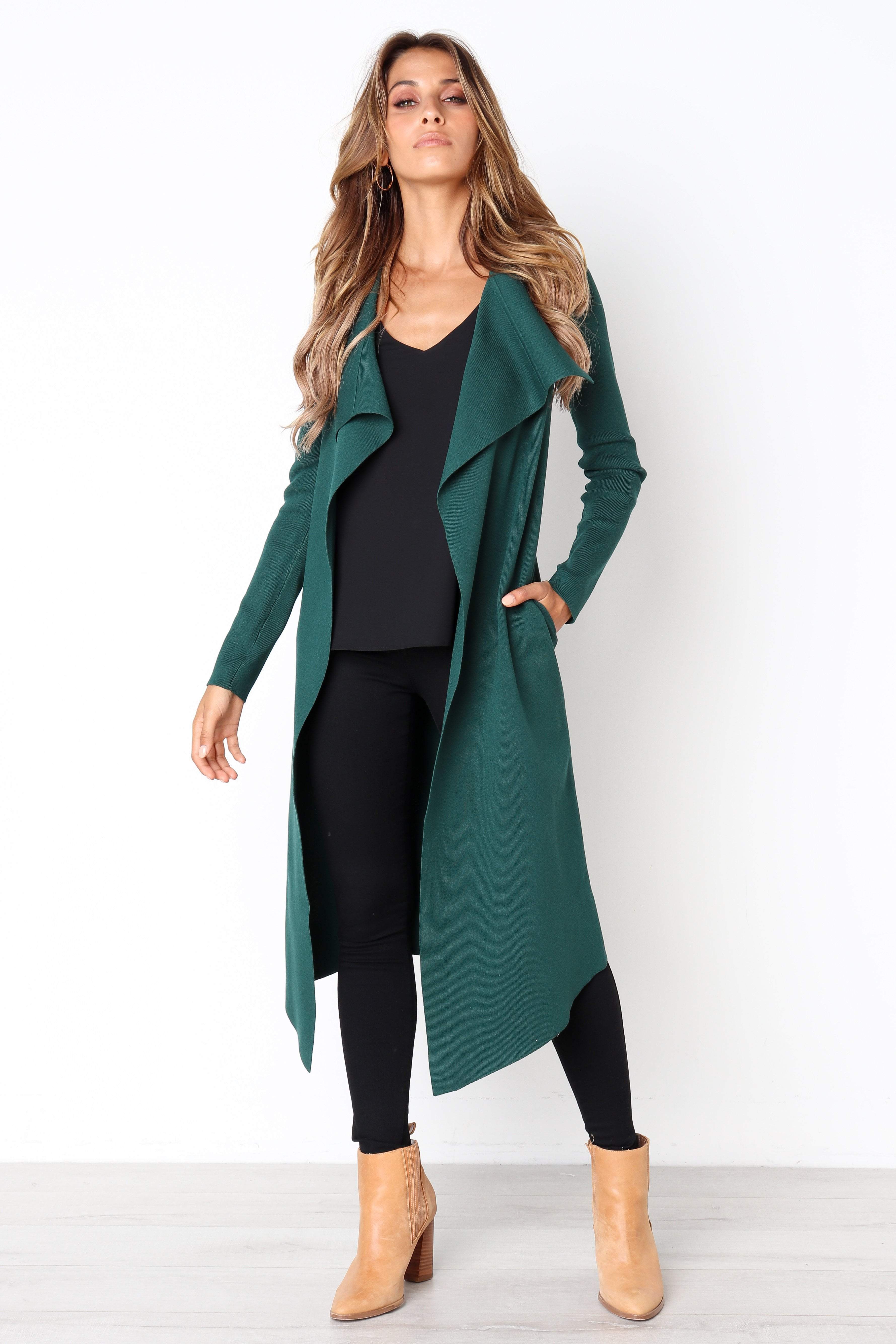 Audrina Cardigan Forest Green