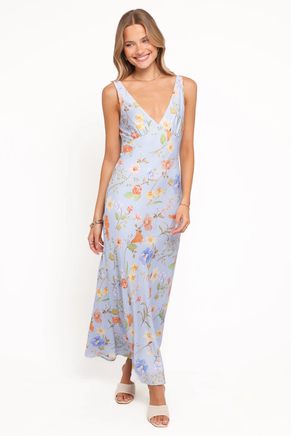 Lunaria Maxi Dress Blue Floral