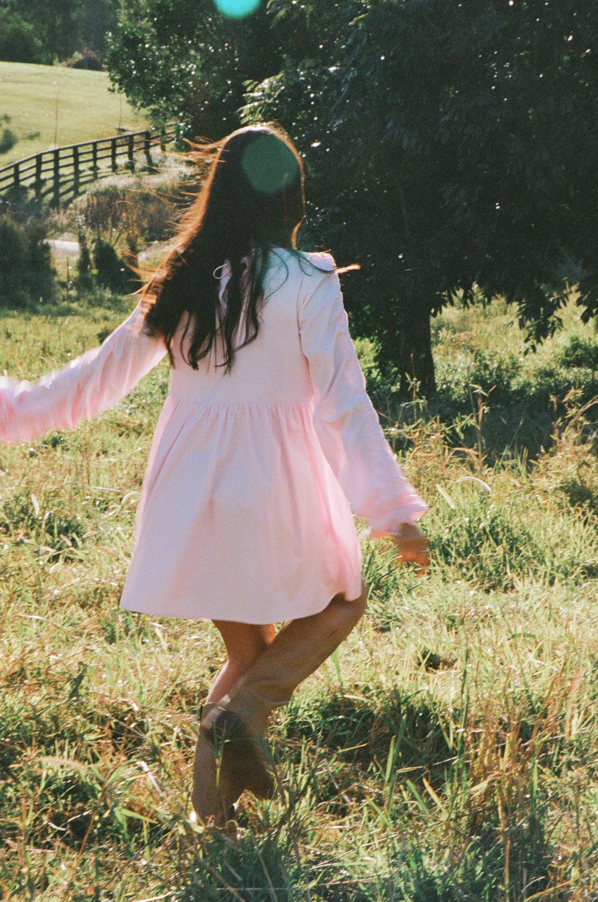 Micaela Long Sleeve Mini Dress Pink