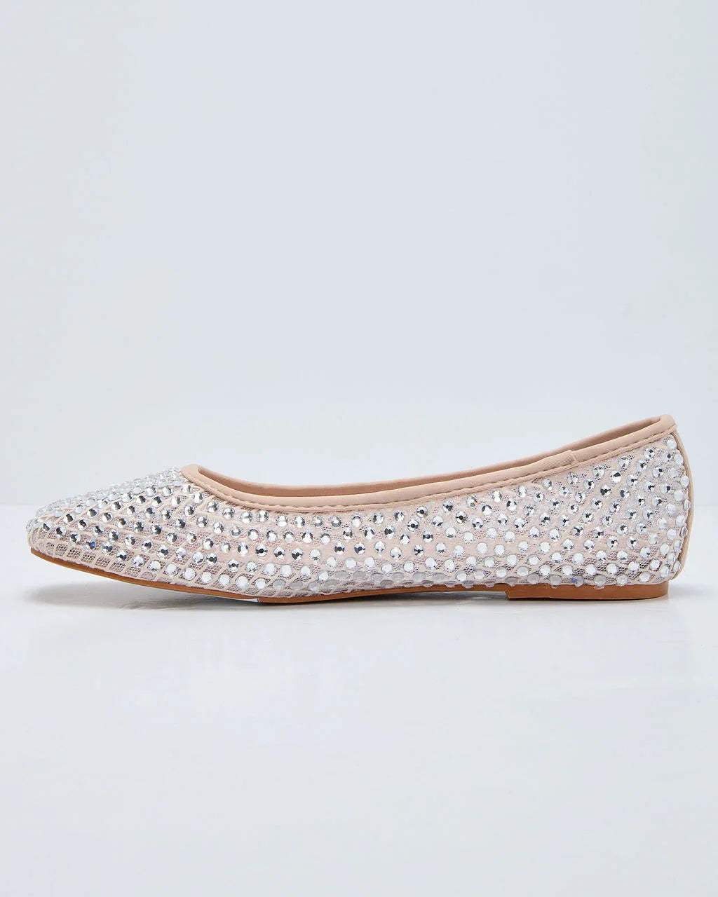 Khaie Rhinestone Mesh Flats
