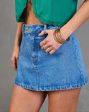 Soft Spur Denim Mini Skort
