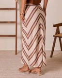 Tender Note Chevron Maxi Skirt