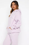 Vol 1 Front Graphic Oversized Hoodie Lilac