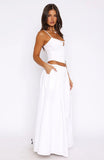 Im Too Shy Maxi Skirt White