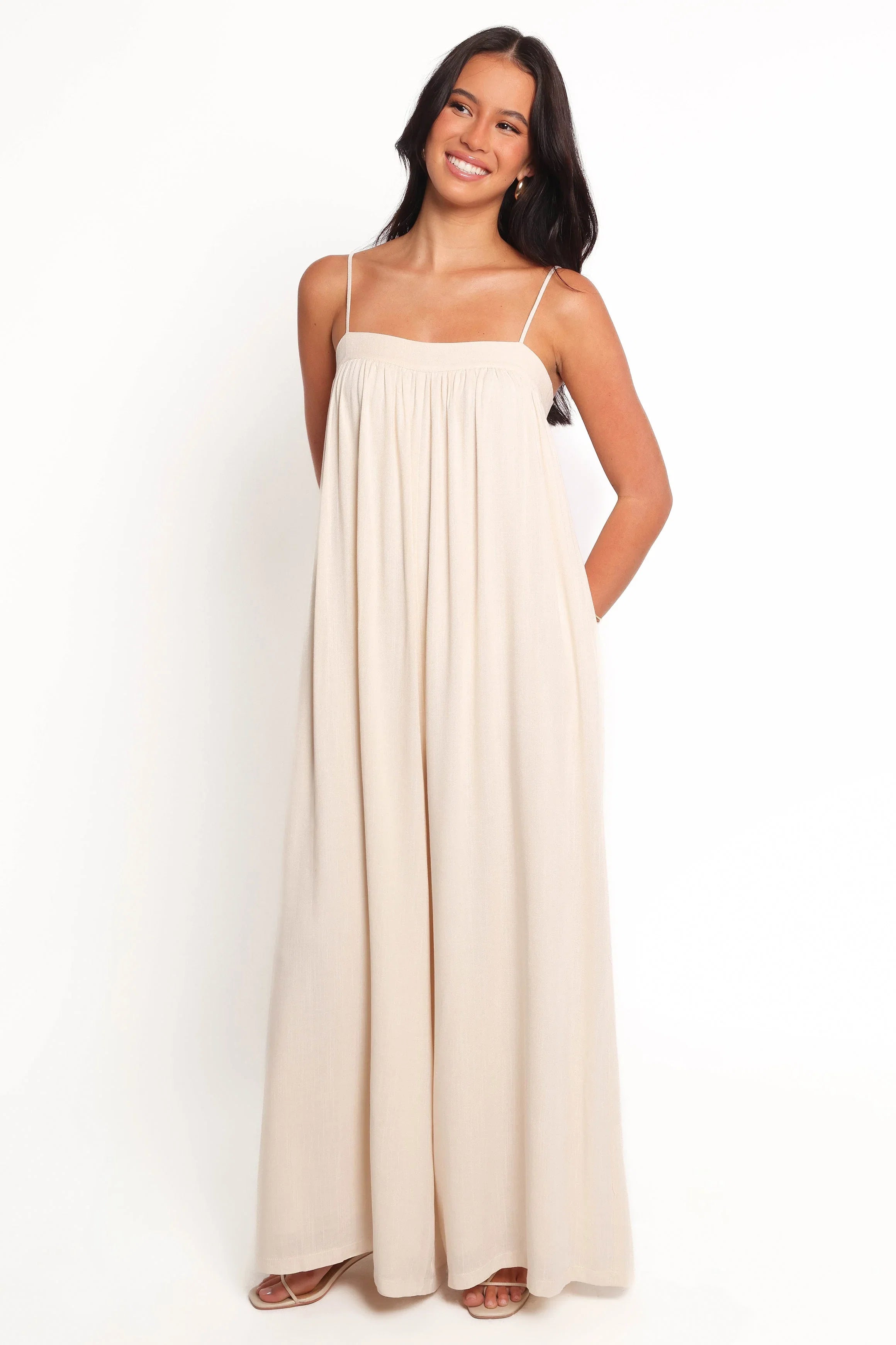 Abegail Flowy Jumpsuit Cream