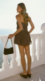 Kamala Strapless Cinch Top and Shorts Set Chocolate
