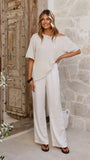Blair Off Shoulder Tee Oatmeal