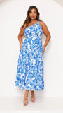Jayma Maxi Dress Blue Floral