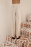 Yuki Strapless Top and Pants Set Oatmeal