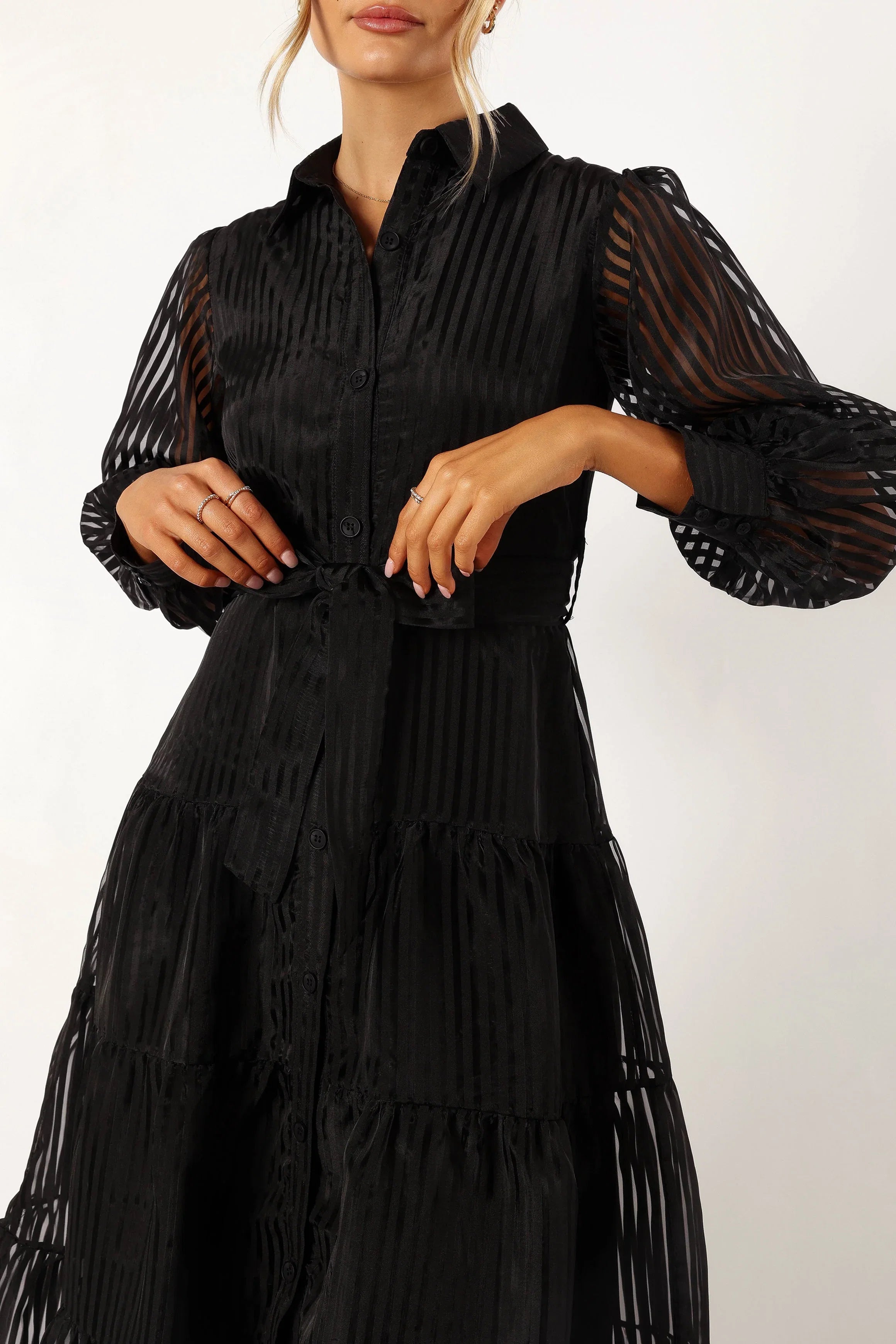 Neve Long Sleeve Maxi Dress Black