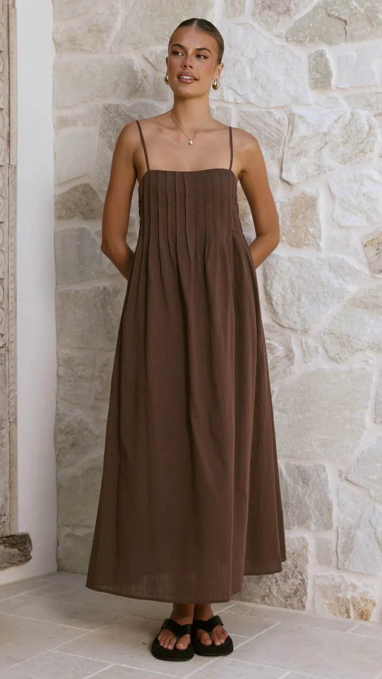 Stayla Maxi Dress Chocolate
