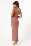 Sebastian Off Shoulder Maxi Dress Dusty Rose