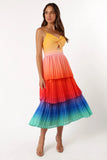 Lanos Tiered Midi Dress Multicoloured