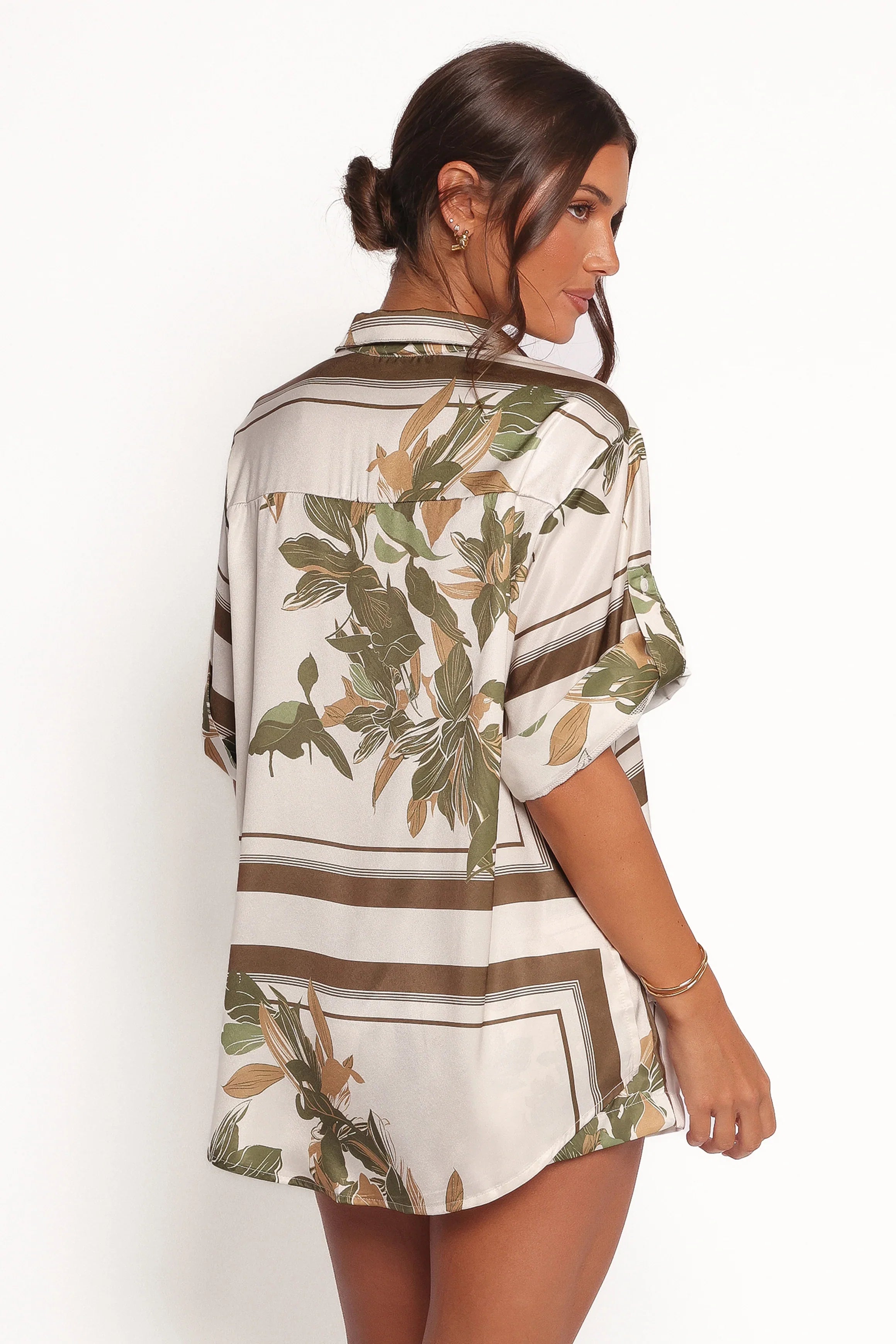 Lara Shirt Olive Print