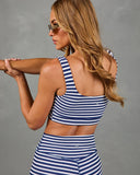 Chic Dash Striped Sports Bra