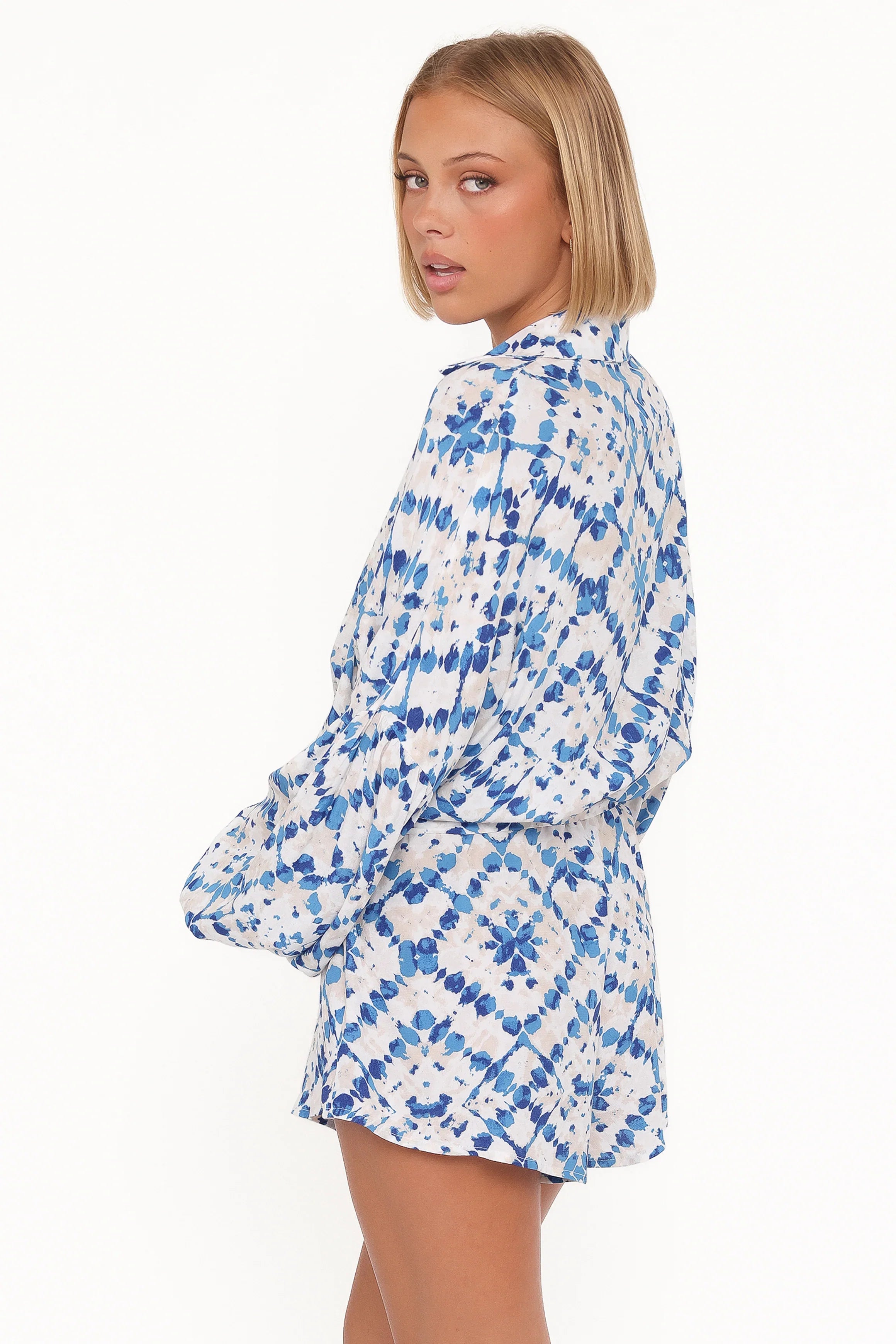 Tansy Romper Blue Diamond