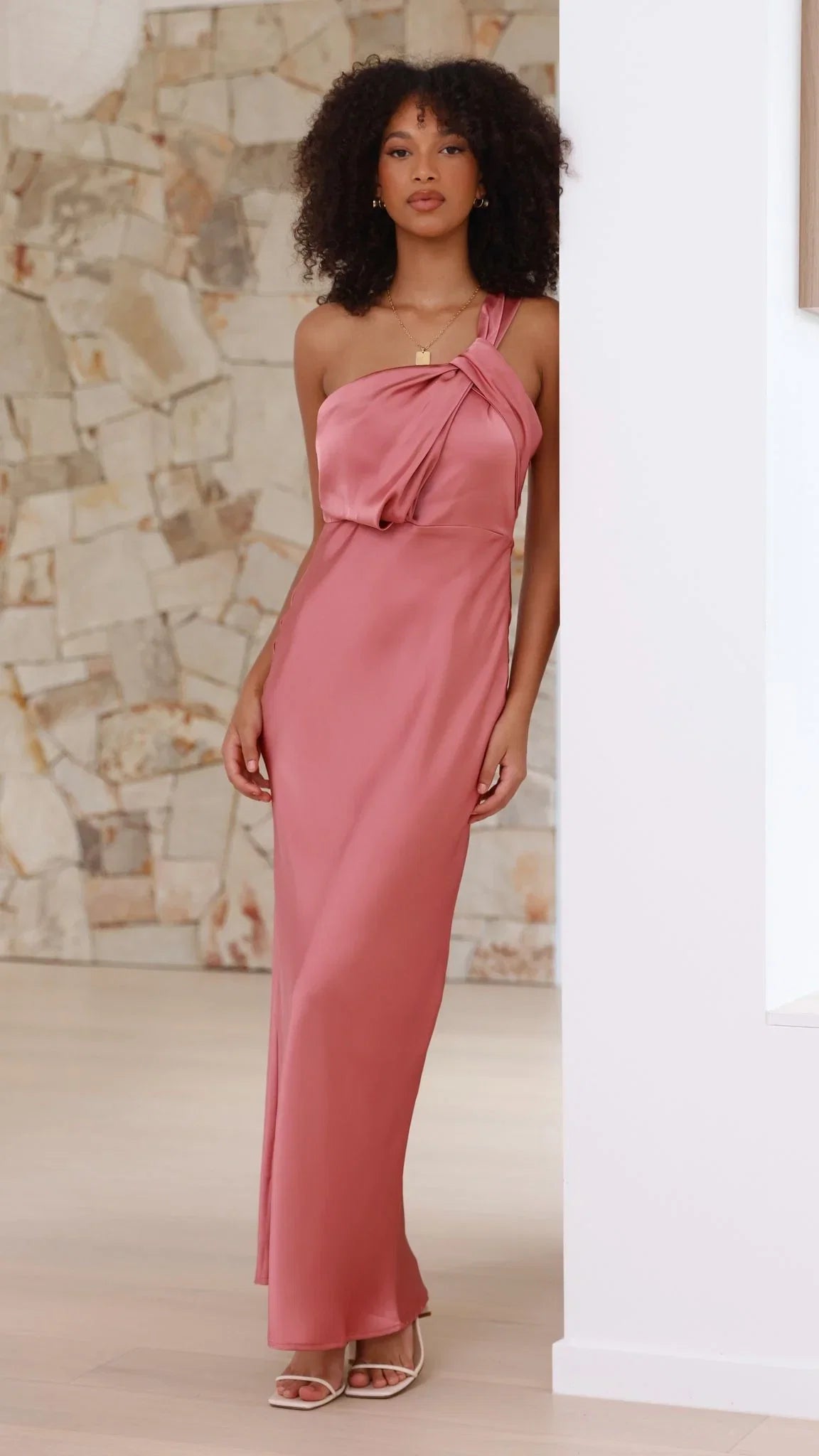 Greta Maxi Dress Baked Rose
