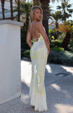 Seaside Darling Sequin Maxi Dress Lemon
