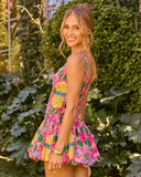 Aperol Dreams Bubble Hem Romper