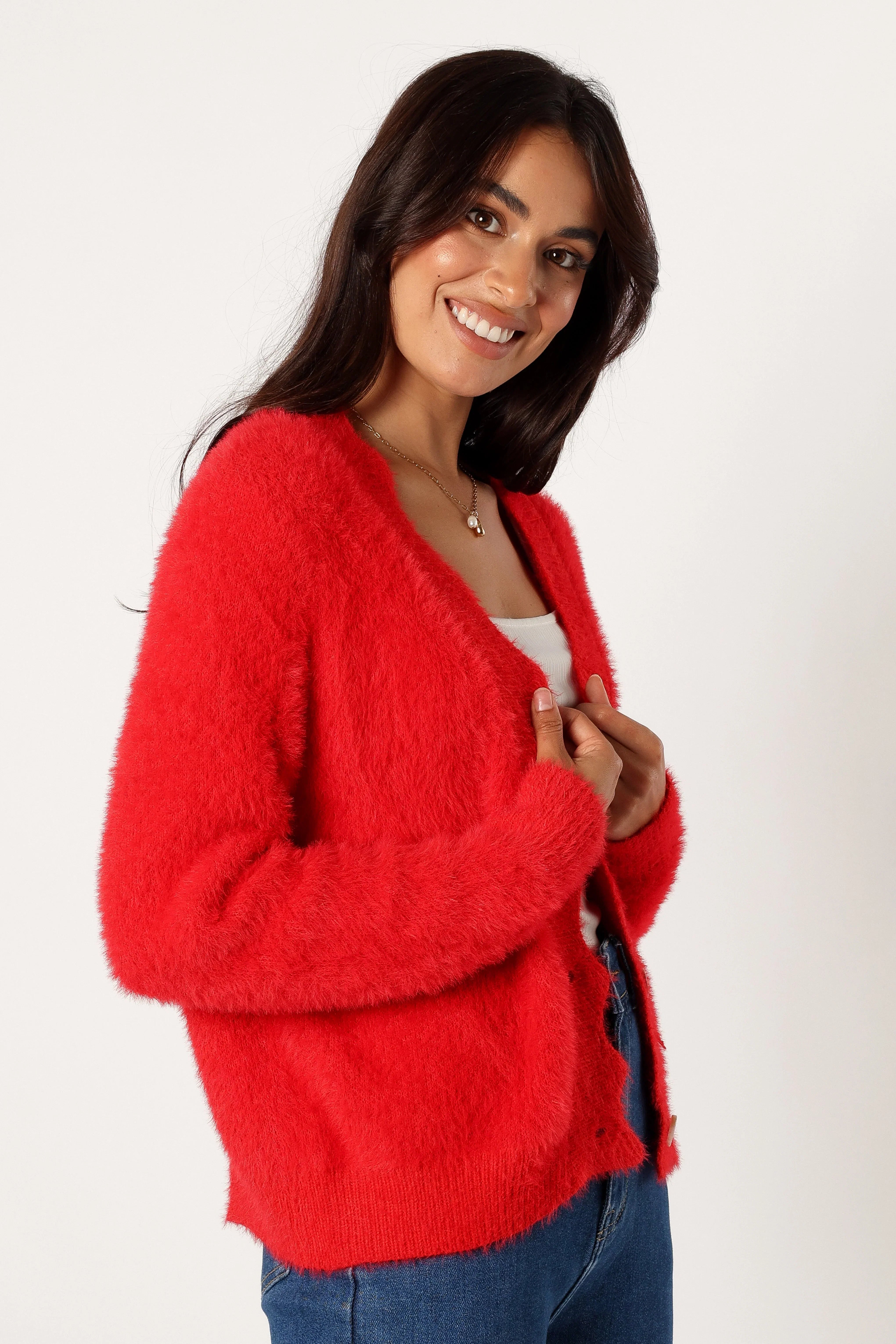 Clara Cardigan Red
