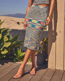 Vaycay Bound Abstract Midi Skirt