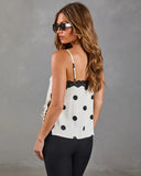 Riona Side Tie Polka Dot Cami