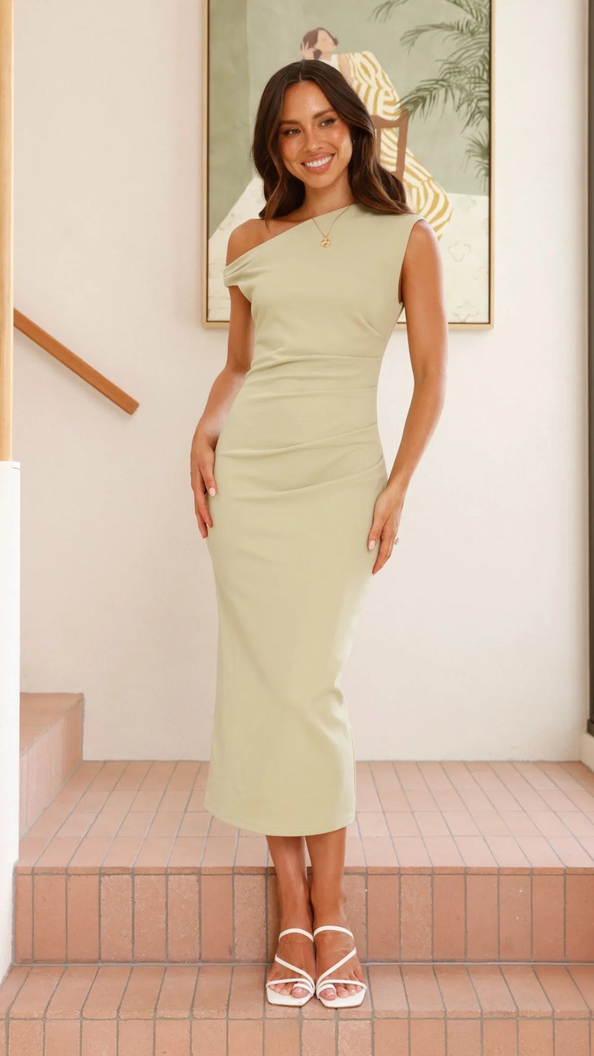 Lilah Midi Dress Sage