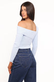 Aleena Knit Top Light Blue