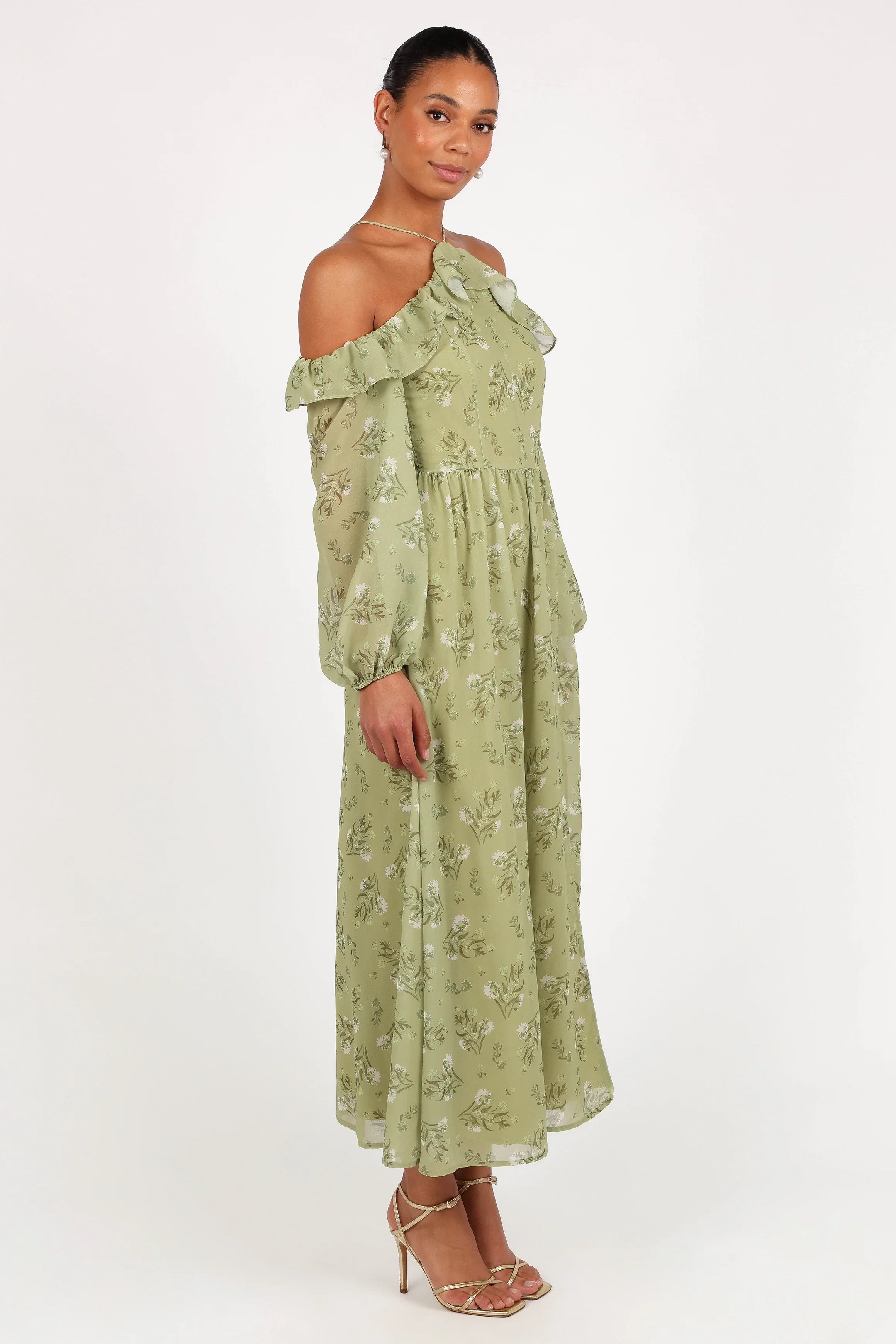 Alina Maxi Dress Sage Botanica
