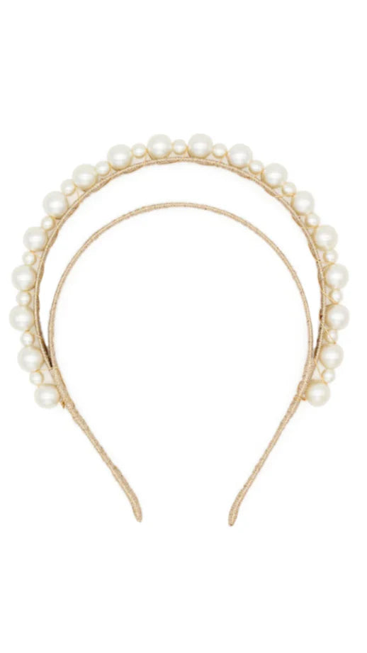 Whitney Headpiece Gold Pearl