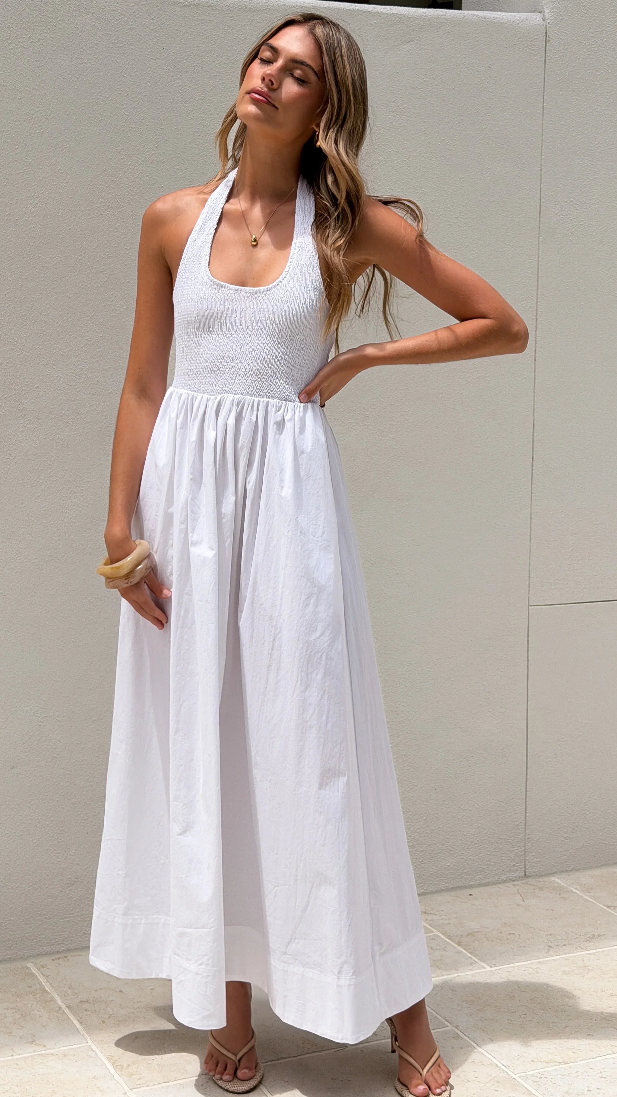 Keanie Maxi Dress White