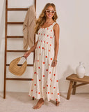 Retro Daydream Polka Dot Maxi Dress