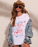 Yeehaw Cowgirl Graphic Cotton Short Sleeve Tee