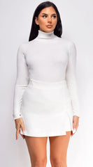 Gigi High Neck Long Sleeve Top Ivory