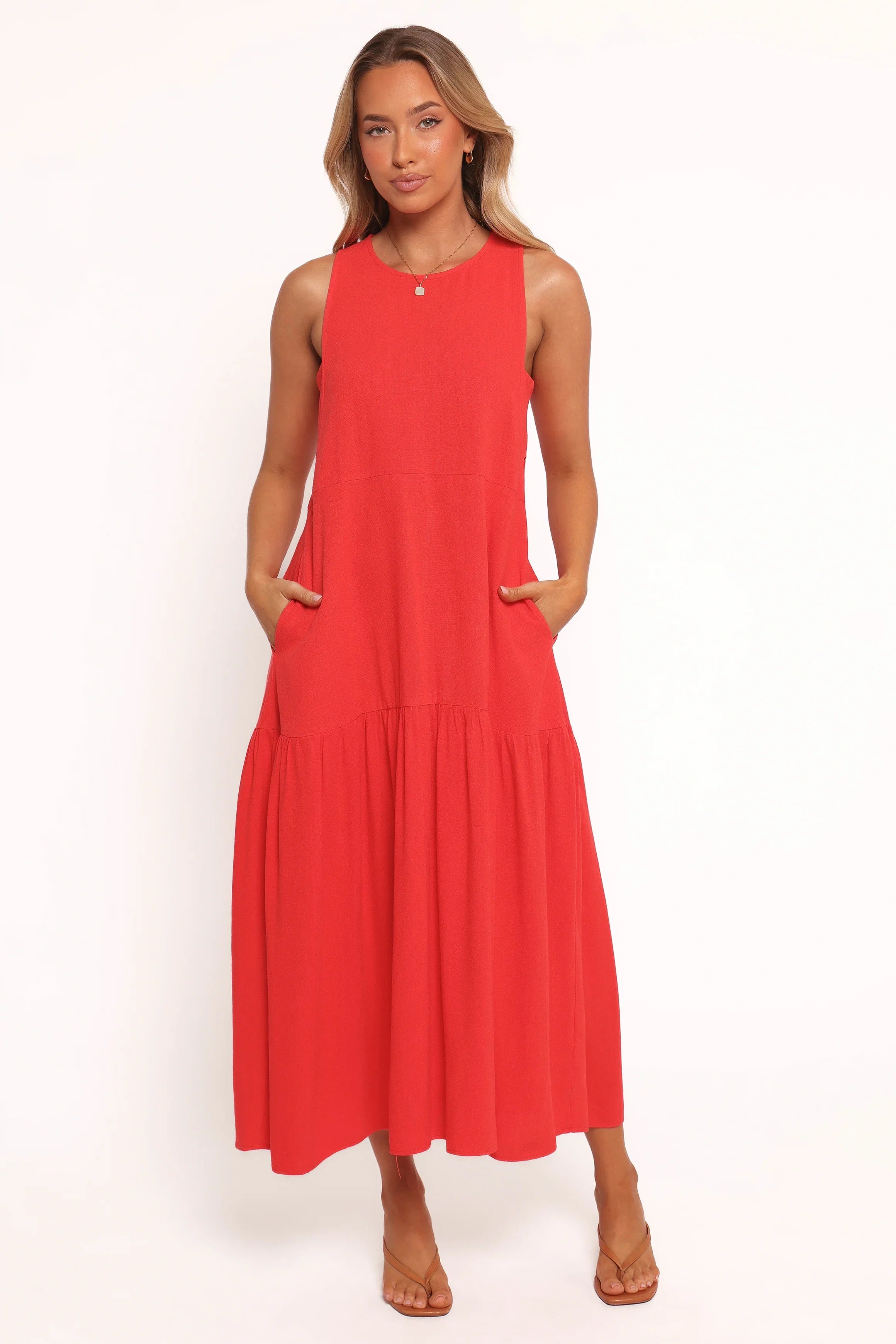 Almudena Midi Dress Red