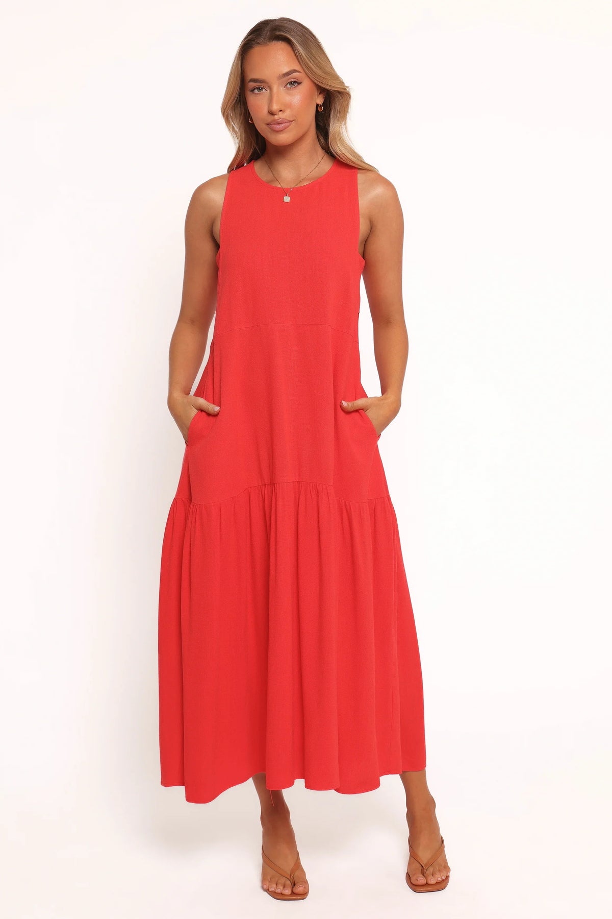 Almudena Midi Dress Red