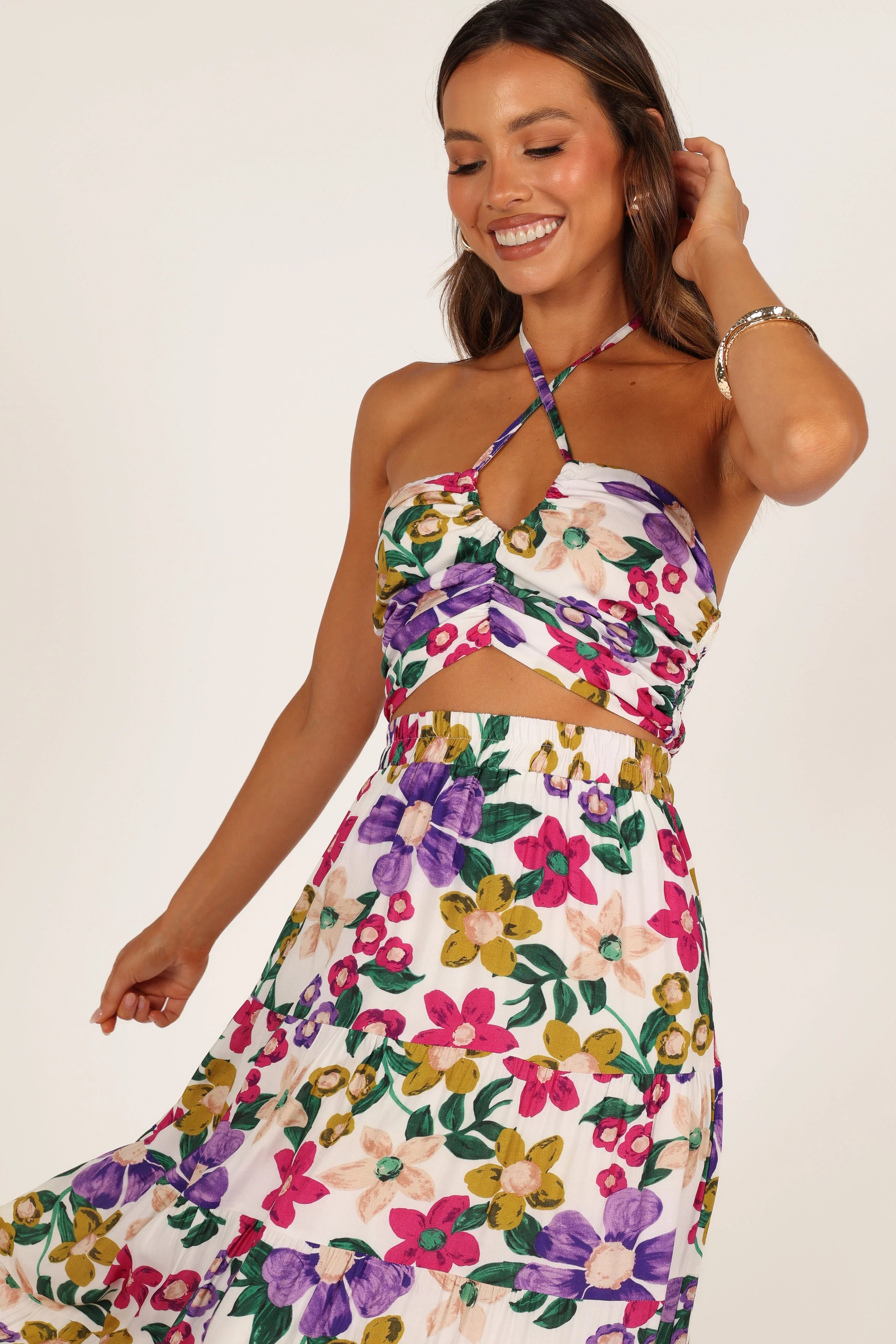 Kari Halter Top Set Floral