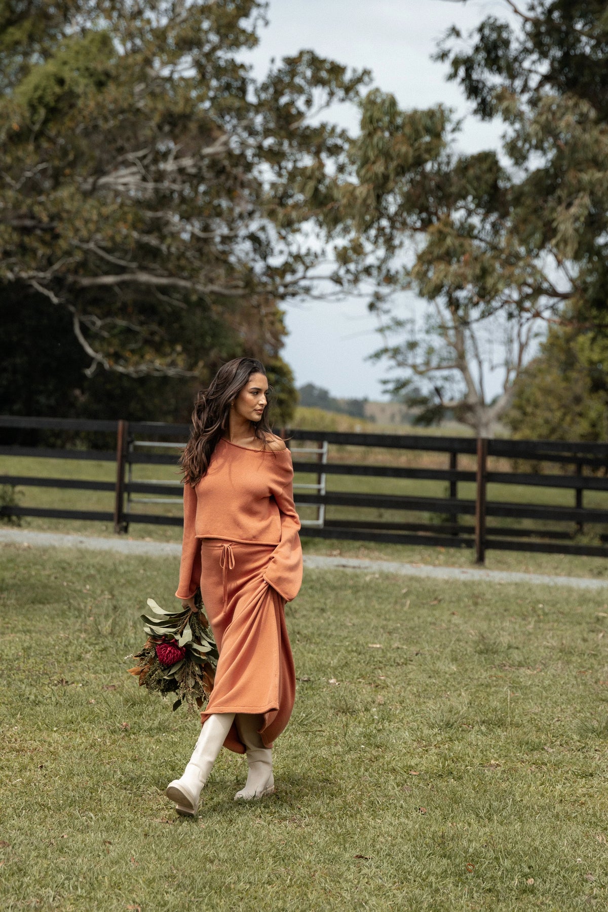 Rooney Knit Skirt Cinnamon