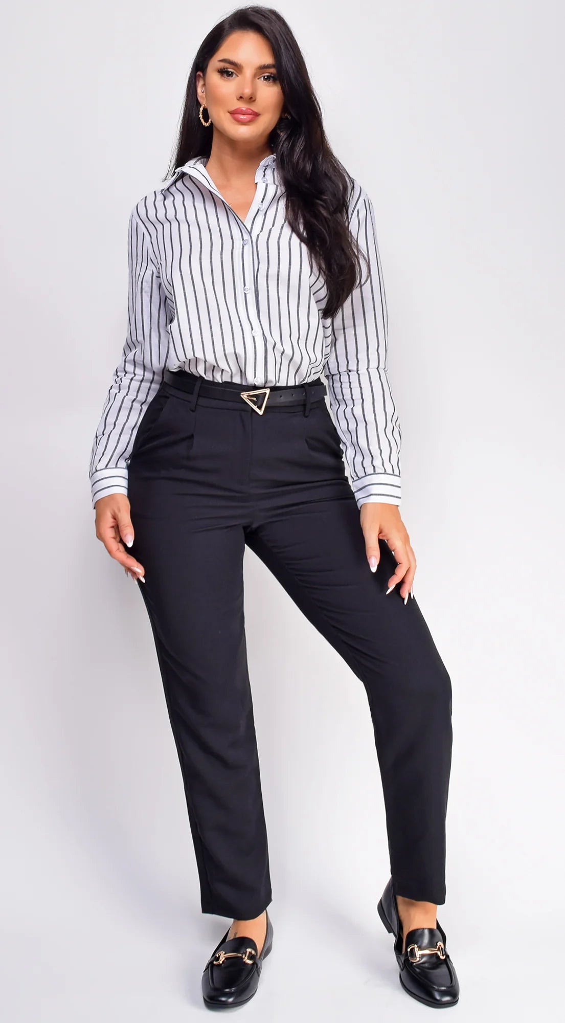 Aspen Twill Slim Fit Cropped Pants Black