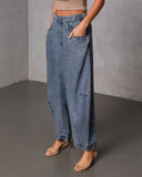 Racquel Chambray Barrel Pants