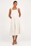 Gabbie Midi Dress White