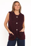 Avery Knit Vest Wine