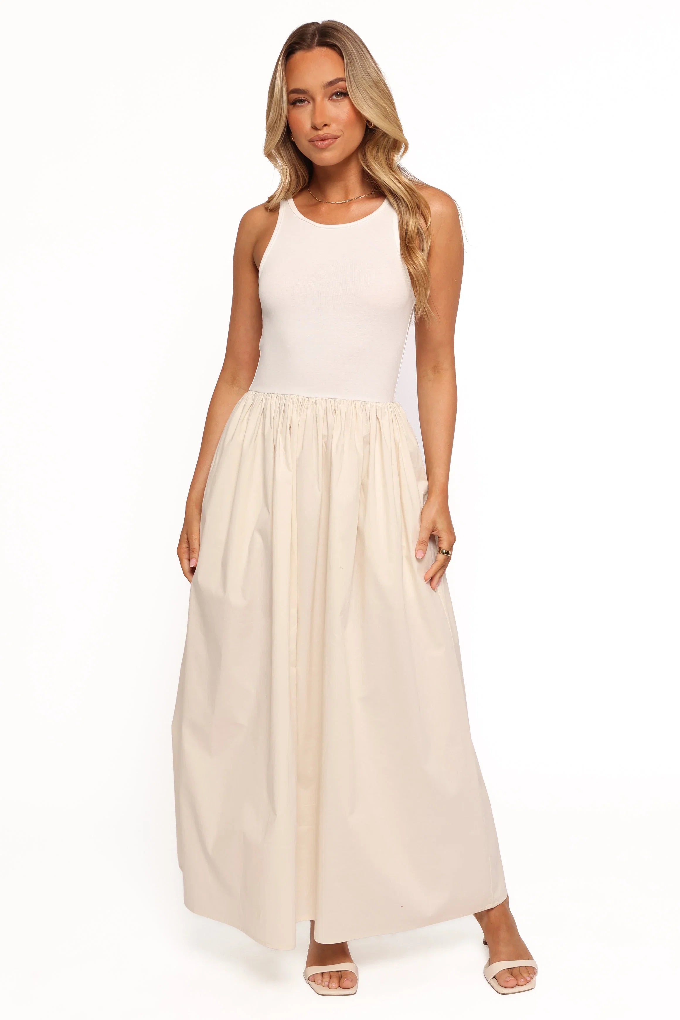 Franki Midi Dress White Cream