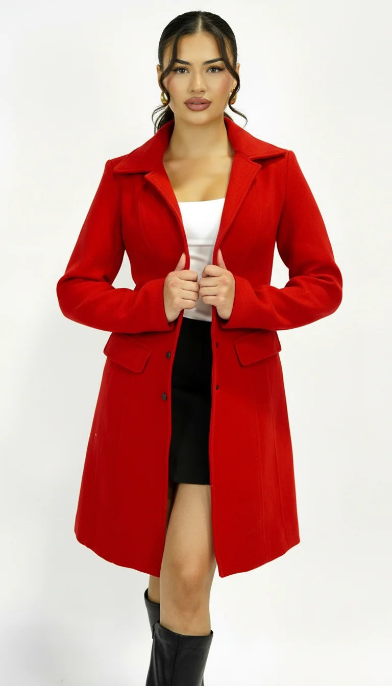 Align Tailored Front Button Peacoat Red