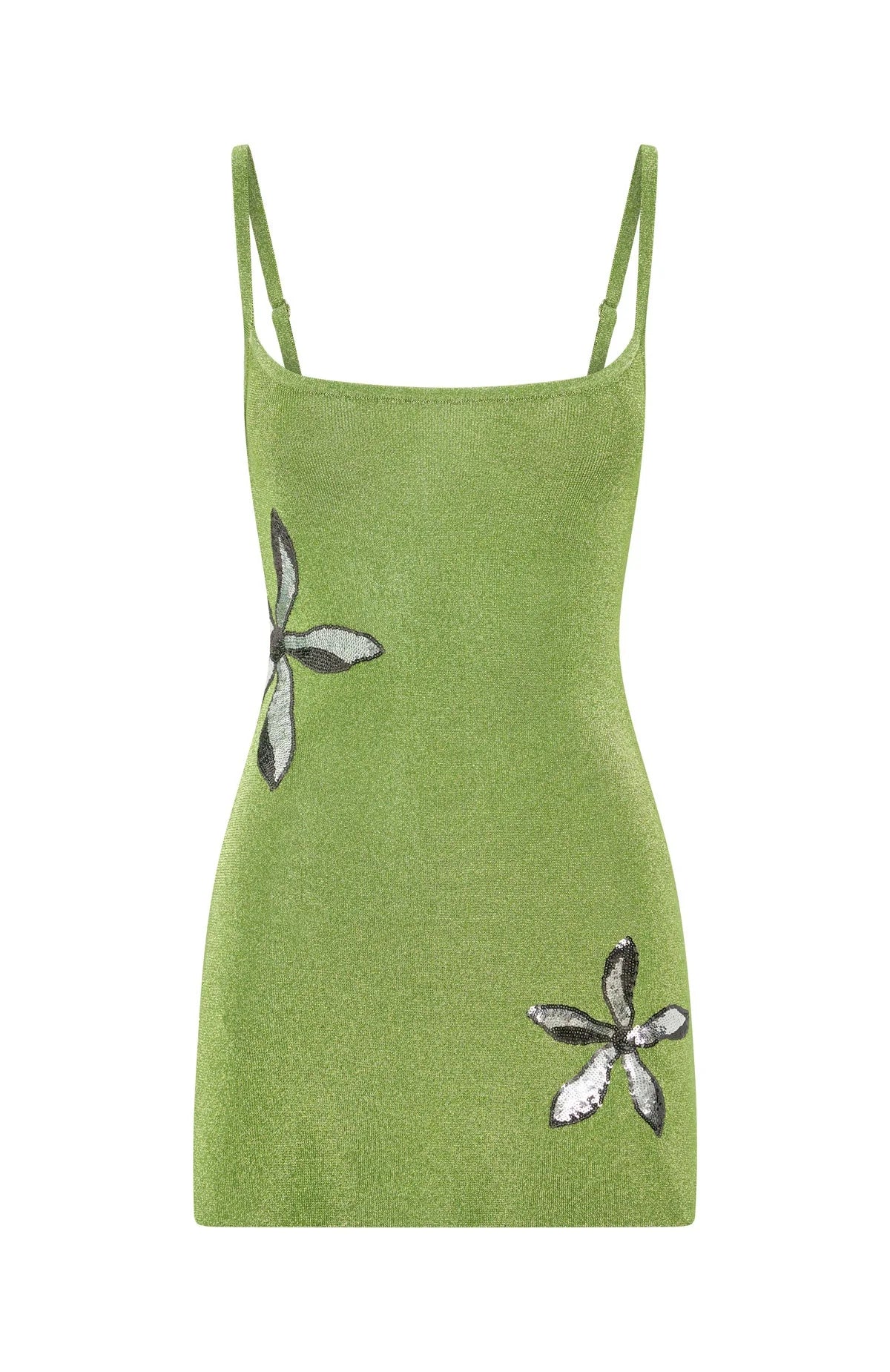 Flirty Fleur Knit Mini Dress Kiwi