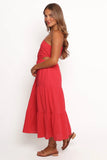 Teresa One Shoulder Midi Dress Red