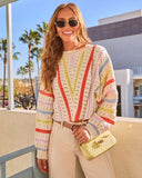 Modern Dawn Contrast Stripe Sweater